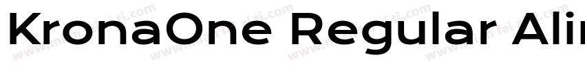 KronaOne Regular AlimamaShuHeiTi字体转换